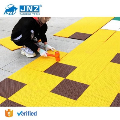 Jnz Modern Interlock Pvc Plastic Flooring Outside Basketball Courts Floor Tile Plastic Floor Mats