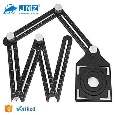 Jnz New Multi-functional Tiling Tool Fixed Punch Ceramic 6-sided Angle Measurement Tool Tile Hole Locator From China